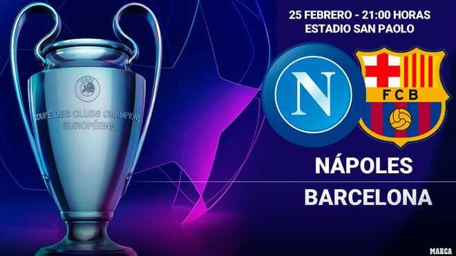 El Nápoles, rival del Barça en los octavos de Champions