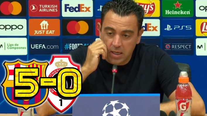 Rueda de prensa de Xavi: FC Barcelona 5 - 0 Amberes