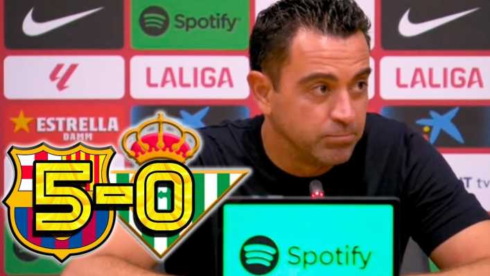 Rueda de prensa de Xavi: FC Barcelona 5 - 0 R. Betis