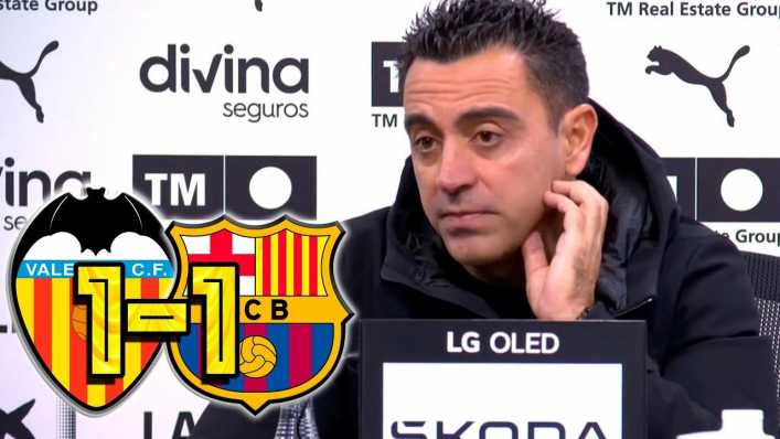 Rueda de prensa de Xavi: Valencia 1 - 1 FC Barcelona