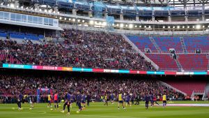 El primer mosaico del Spotify Camp Nou, listo para el Barça-Alavés