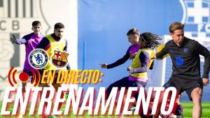 Entrenamiento del Barça previo al partido contra el Chelsea, en streaming