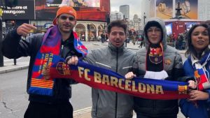 La afición del FC Barcelona toma Londres