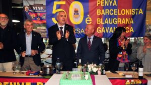 La Penya Blaugrana Gavanenca celebra su 50º aniversario con un acto multitudinario en Gavà