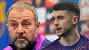 Rueda de prensa de Hansi Flick y Joan Garcia previa a la semifinal ante el Athletic Club, en streaming