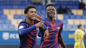 Shane Kluivert y Andrés Cuenca se estrenan con el Barça Atlètic y ya son 15 goleadores